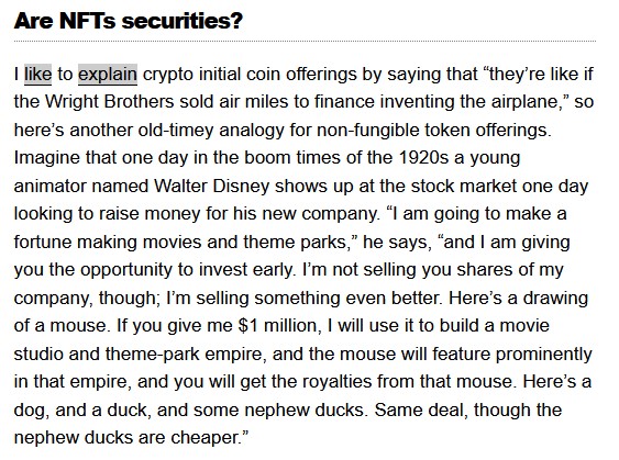 Are NFTs securities?